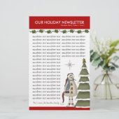 Nieuwsbrief kerstmis of feestdag Sjabloon Briefpapier (Staand voorkant)