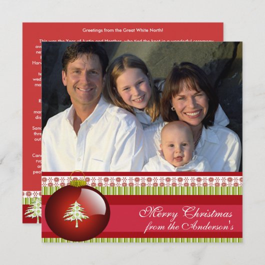 Nieuwsbrief met de Kaart voor Kerstmis op het Rood (Voorkant / Achterkant)