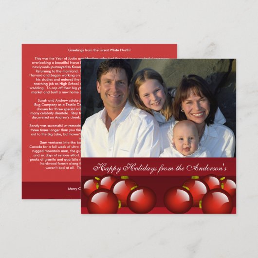 Nieuwsbrief met de Kaart voor Kerstmis op het Rood (Voorkant / Achterkant)