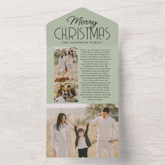 Nieuwsbrief met kerstfeestdag all in one uitnodiging (Binnen)