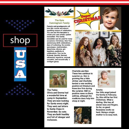 Nieuwsbrief met kerstfeestelijke recensie voor de  flyer