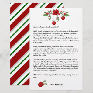  Nieuwsbrief met snoep Stripe kerstfamilie Voeg te Briefpapier