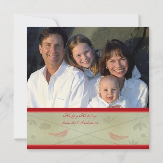 Nieuwsbrief op Back Red Bird Vakantie Kaart (Voorkant)