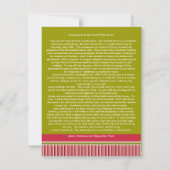 Nieuwsbrief op Back Red Damask Tree Christmas Kaar Kaart (Achterkant)