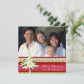 Nieuwsbrief op de achterste kerstkaart van Red Dam Kaart (Staand voorkant)