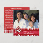 Nieuwsbrief op Terug Rode Bloemboom Kerst Kaart (Voorkant / Achterkant)