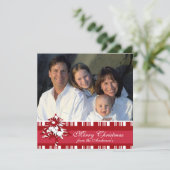 Nieuwsbrief op Terug Rode Bloemboom Kerst Kaart (Staand voorkant)