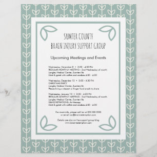 nieuwsbrief Rustic Leaves Support Group Flyer