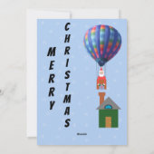 Nieuwsbrief Santa Hot Air ballon  Feestdagenkaart (Achterkant)