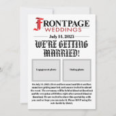 Nieuwsbrief-stijl bruiloft uitnodiging (Voorkant)