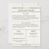 Nieuwsbrief Uitnodiging bruiloft (Achterkant)