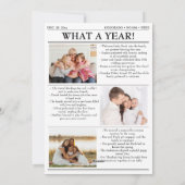 Nieuwsbrief van de Kerstfamilie Fotojaar in Review Feestdagenkaart (Achterkant)