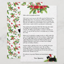 Nieuwsbrief van de kerstfamilie Poinsettia Briefpapier