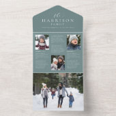 Nieuwsbrief van familie: drievoudig nieuw jaar all in one uitnodiging (Binnen)