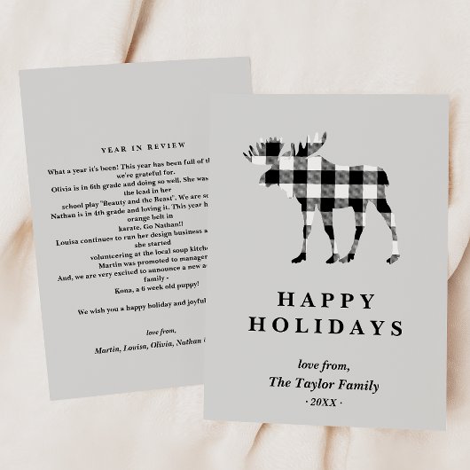 Nieuwsbrief voor Black Pset-kerstman Feestdagenkaart