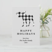 Nieuwsbrief voor Black Pset-kerstman Feestdagenkaart (Staand voorkant)