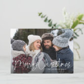 Nieuwsbrief voor Merry Kerstmis, eenvoudig script Feestdagenkaart (Staand voorkant)