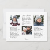 Nieuwsbrief voor Merry Kerstmis, eenvoudig script Feestdagenkaart (Achterkant)