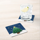 Nieuwse kerstboomfeest kartonnen onderzetters (Insitu)