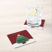 Nieuwse kerstboomfeest kartonnen onderzetters (Insitu)