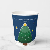 Nieuwse kerstboomfeest papieren bekers (Achterkant)