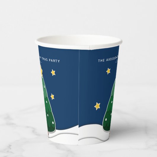 Nieuwse kerstboomfeest papieren bekers (Rechts)