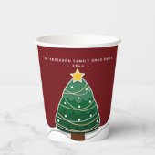 Nieuwse kerstboomfeest papieren bekers (Achterkant)