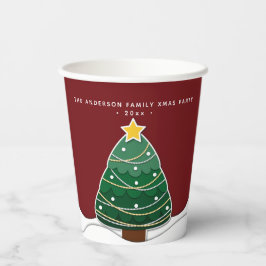 Nieuwse kerstboomfeest papieren bekers