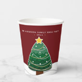 Nieuwse kerstboomfeest papieren bekers (Voorkant)