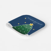 Nieuwse kerstboomfeest papieren bordje (Gebogen)