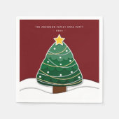 Nieuwse kerstboomfeest servet (Voorkant)