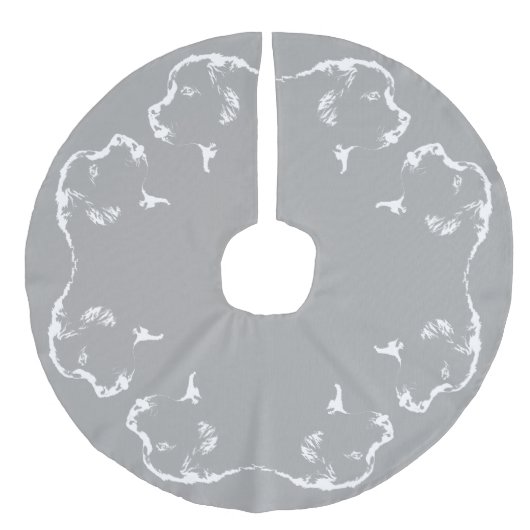 Nieuwse kerstboomrokken imitatie linnen kerstboom rok (Voorkant)