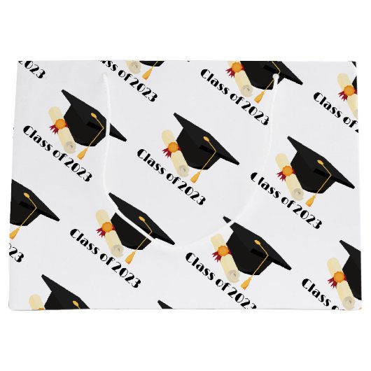 Nieuwsfeest in het moderne afstuderen groot cadeauzakje (Voorkant)