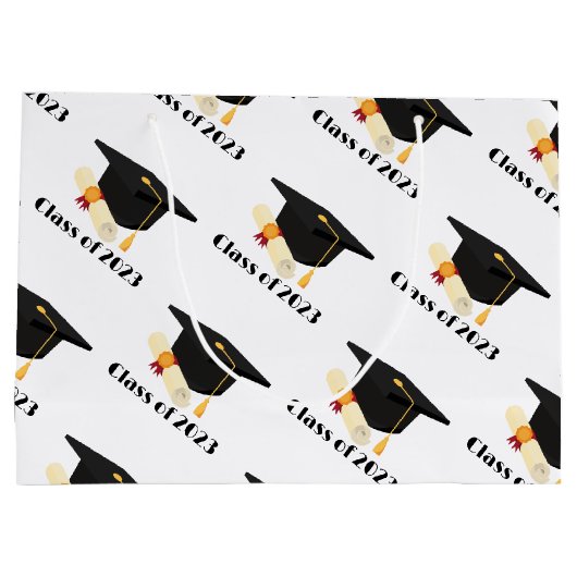 Nieuwsfeest in het moderne afstuderen groot cadeauzakje (Achterkant)