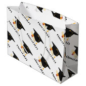 Nieuwsfeest in het moderne afstuderen groot cadeauzakje (Achterkant Gekanteld)