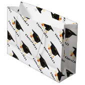 Nieuwsfeest in het moderne afstuderen groot cadeauzakje (Voorkant Gekanteld)