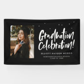 Nieuwsfeest in het moderne afstuderen spandoek (Horizontaal)