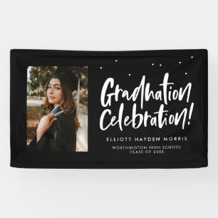 Nieuwsfeest in het moderne afstuderen spandoek
