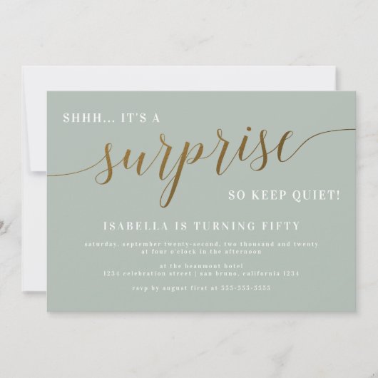 Nieuwsfeest in moderne vorm en Gold Script Kaart (Voorkant)