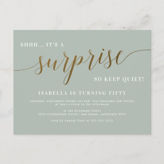 Nieuwsfeest in moderne vorm en Gold Script Uitnodiging Briefkaart (Voorkant)