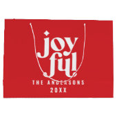 Nieuwsfeest in roodfotografie groot cadeauzakje (Achterkant)