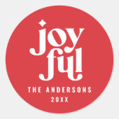 Nieuwsfeest in roodfotografie ronde sticker (Voorkant)