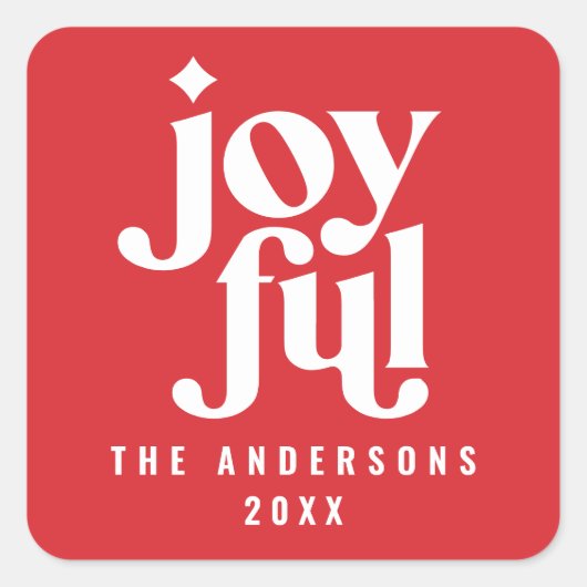 Nieuwsfeest in roodfotografie vierkante sticker (Voorkant)