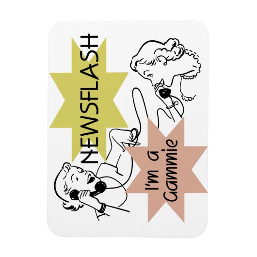 Nieuwsflits Ik ben een Gammie Gifts Magneet (Verticaal)