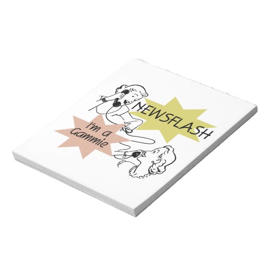 Nieuwsflits Ik ben een Gammie Gifts Notitieblok (Linkerzijde)