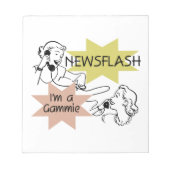Nieuwsflits Ik ben een Gammie Gifts Notitieblok (Voorkant)