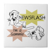 Nieuwsflits Ik ben een Gammie Gifts Tegeltje (Voorkant)