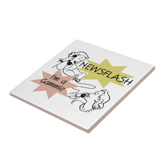 Nieuwsflits Ik ben een Gammie Gifts Tegeltje (Zijkant)