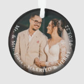 Nieuwsfoto 'Gehuwd en vermakelijk' 1 Kerstmis Ornament (achterkant)