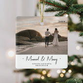 Nieuwsgierig 1-kerstfoto keramisch ornament